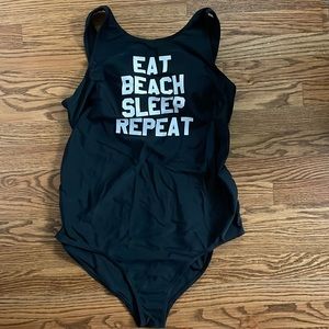 beach bump maternity swim suit size L